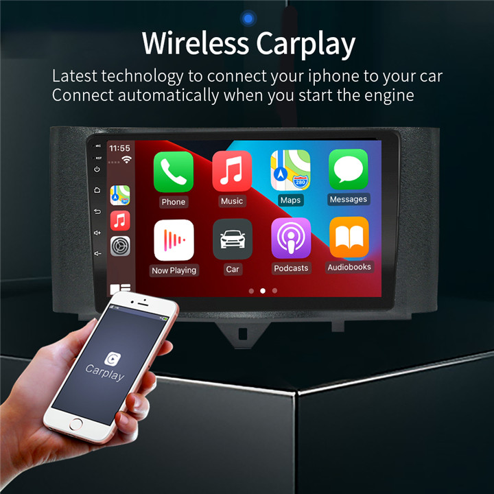 Carplay Radio Android Auto Radio for Smart For Two 2011-2015 with 9 inch -wireless carplay.jpg