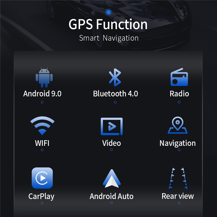 Carplay Radio Android Auto Radio for Smart For Two 2011-2015 with 9 inch -main features.jpg