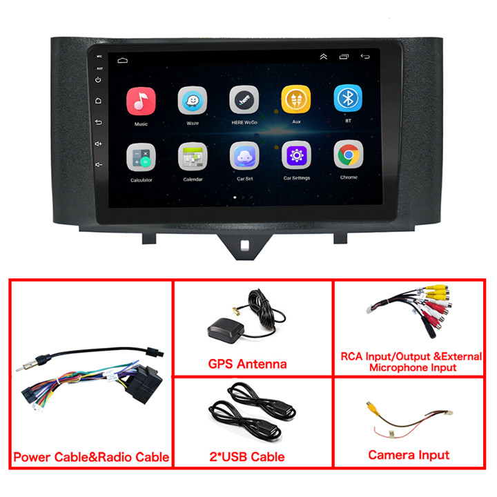 Carplay Radio Android Auto Radio for Smart For Two 2011-2015 with 9 inch -accessories.jpg