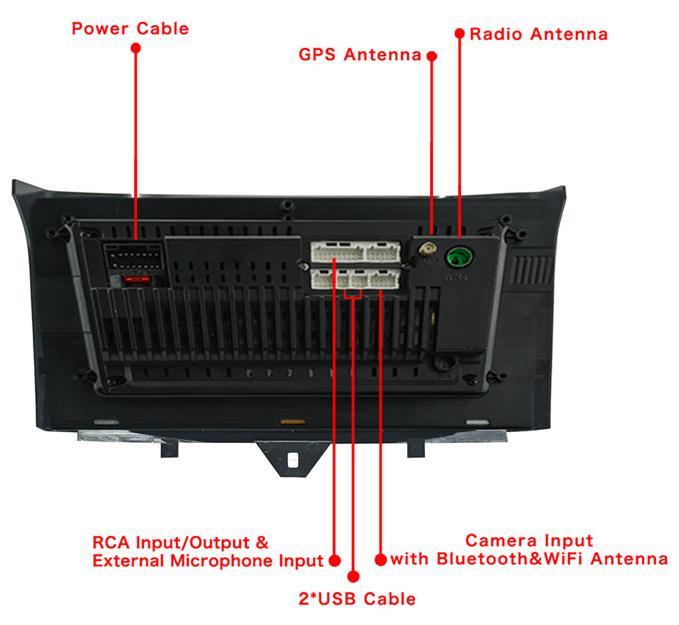 Carplay Radio Android Auto Radio for Smart For Two 2011-2015 with 9 inch -connectors.jpg