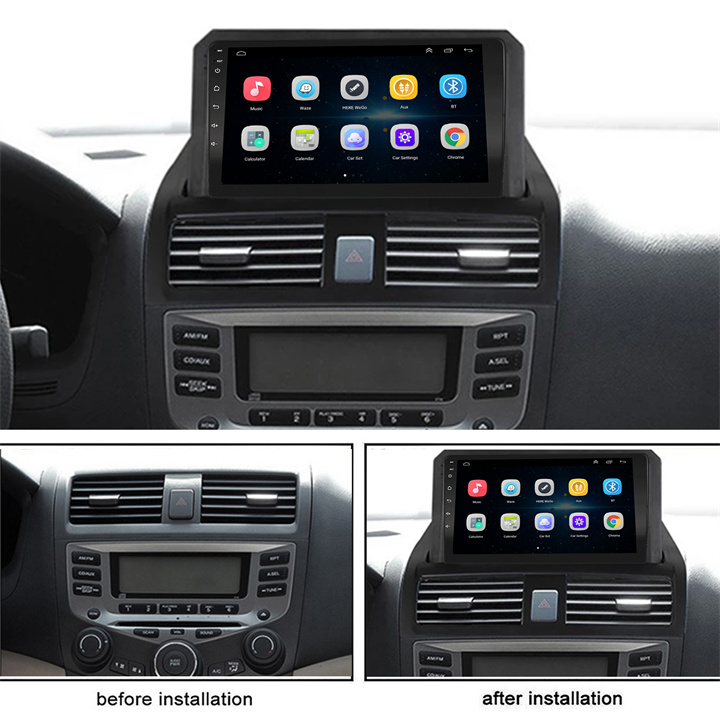 9inch Carplay Android Audio for Honda Accord 2002-2007-installation effect.jpg