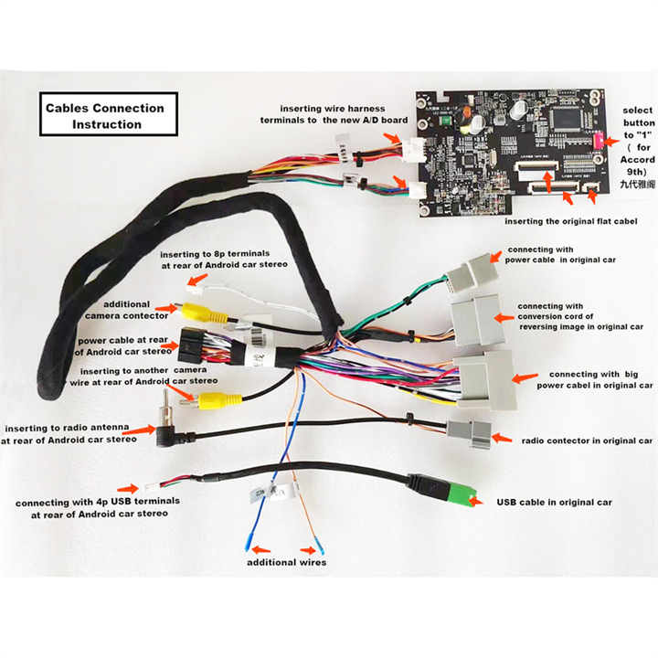 10.1 inch Car Android 11 navigation for Accord 9th 2013-2017-cables connection instruction.jpg