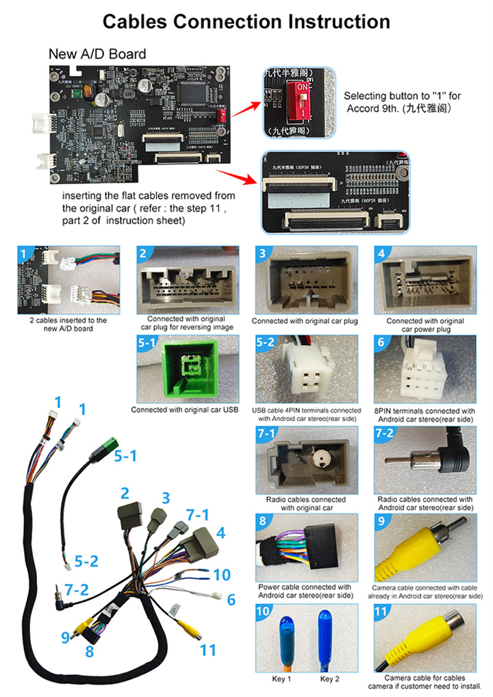 10.1 inch Car Android 11 navigation for Accord 9th 2013-2017-cables connection instruction-V3.jpg