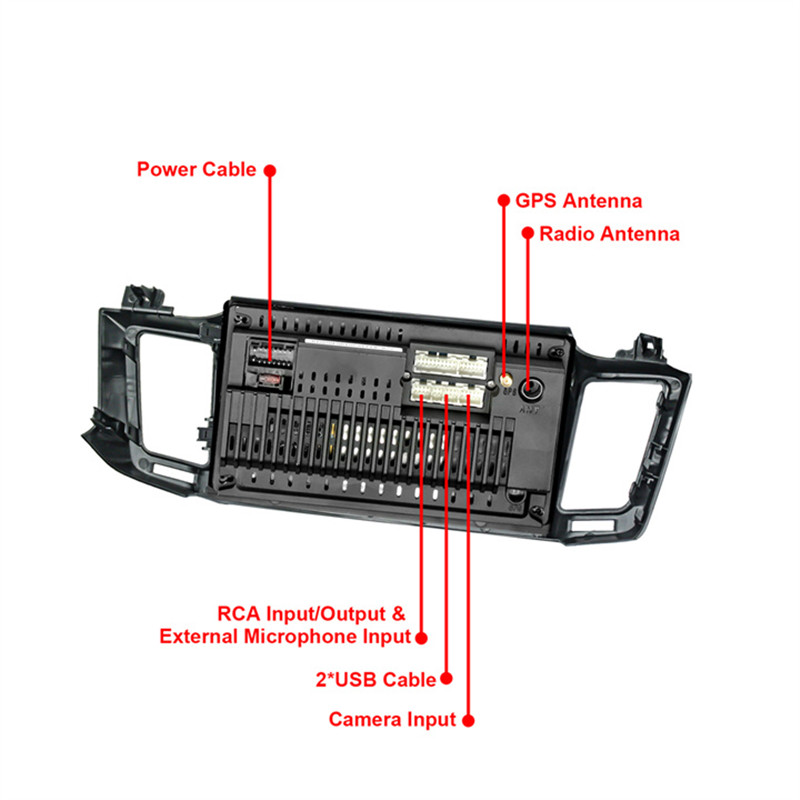 10 inch Android 10 Carplay Navigation for RAV4 2012-2017-back slim body connectors.jpg